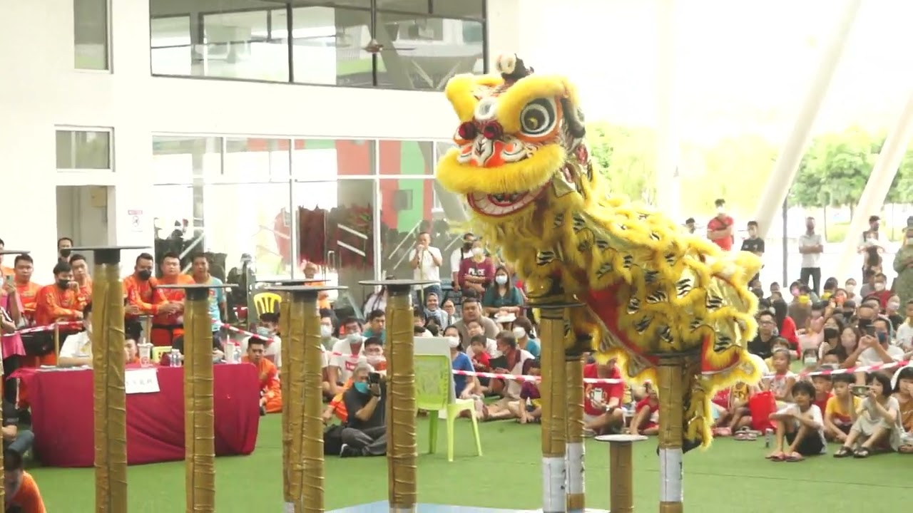Selayang Hong Teck Sports Club 雪州士拉央弘德體育會龍獅團 Acrobatic Lion Dance