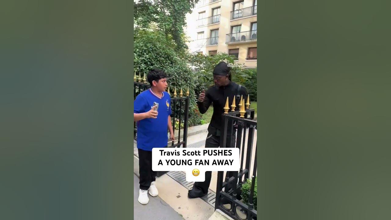 Travis Scott PUSHES A Young Fan AWAY #shorts