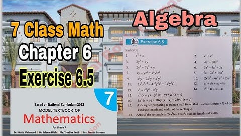 Class 7 Math Chapter 6 Exercise 6.5 | Algebra |SNC|NBF| ilmi darasgah