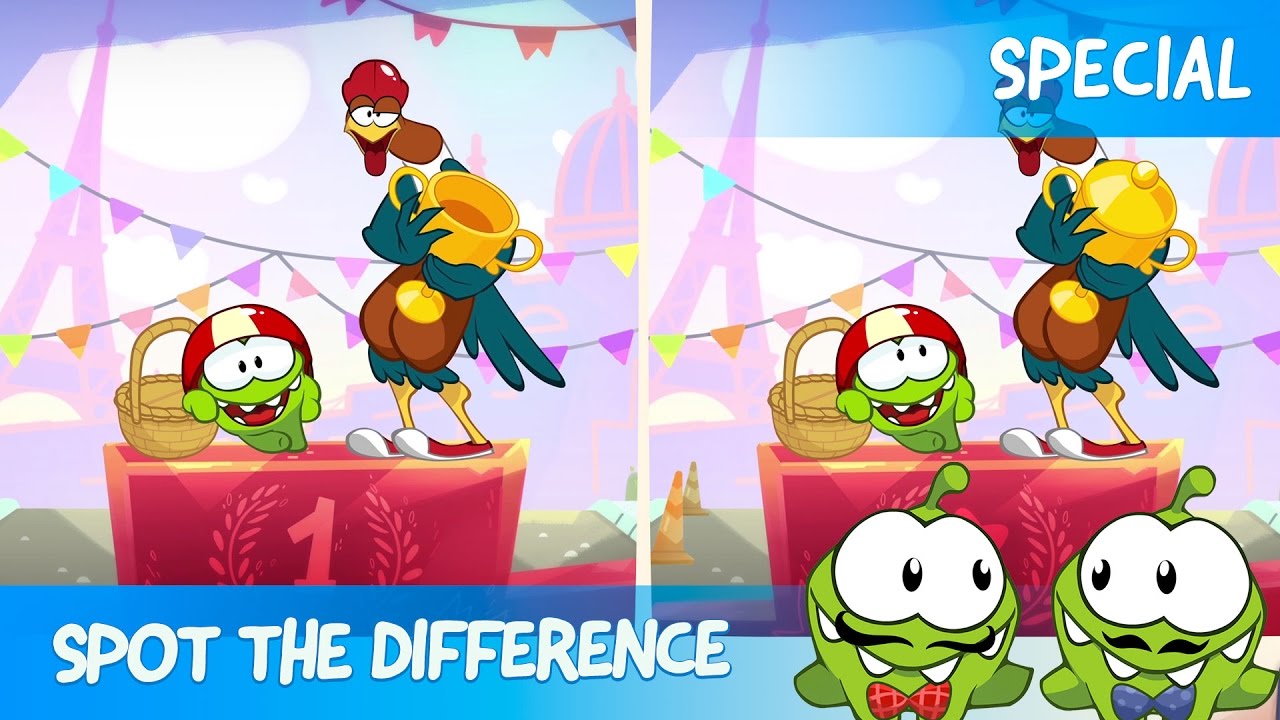 ⁣Spot the Difference Ep. 13 - Om Nom Stories: Cycle Race