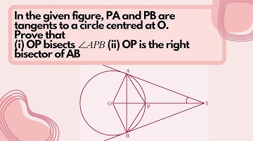 In the given figure, PA and PB are tangents to a circle centred at O.