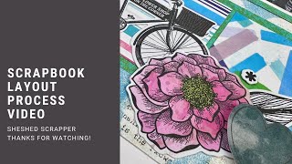 Scrapbook Layout Process Video//The ScrapRoom//July Flavors of the Month//Cut & Paste//Vicki Boutin