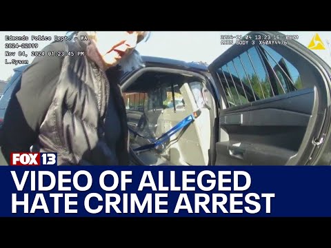 Bodycam shows arrest of woman accused of WA hate crime | FOX 13 Seattle