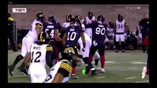 Wes Hills CFL Highlights vs Montreal 9/23/22