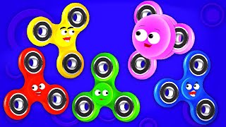 Gia đình ngón tay Fidget Spinner | Bài hát cho trẻ em | Vần điệu trẻ | Video giáo dục | Hoạt hình