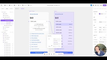 Designing an interactive pricing section in Framer