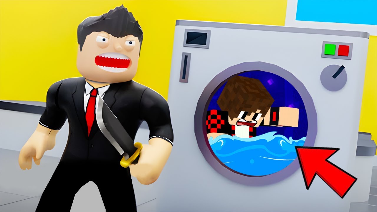 فلم روبلوكس : الهروب من العم الشرير !!؟ اختبأت داخل مكان غريب 🔥😱