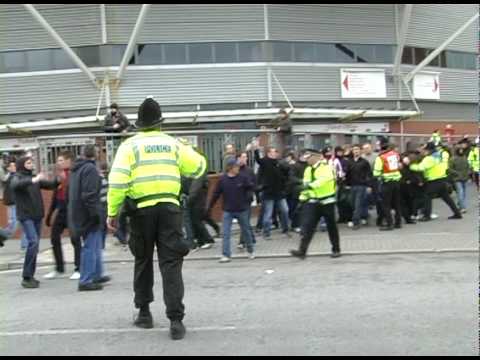 Football Violence Breaks Out After Derby Match Between Southampton And Portsmouth