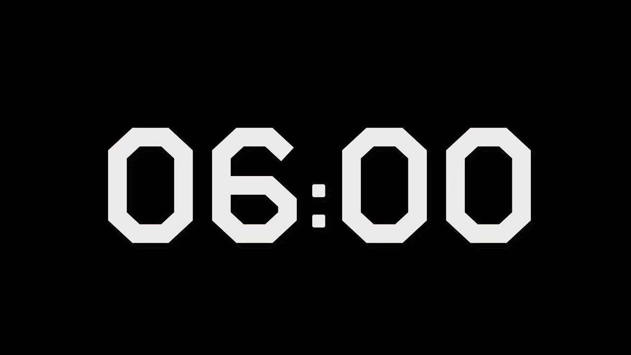 6 Minute Timer Countdown | 360 Second Black Screen with Alarm Sound