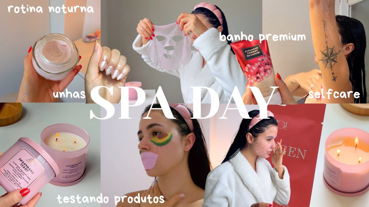 fiz um SPA DAY em casa ♡ testando produtos novos, unhas, cabelo, skin care, etc. 🌷💗✨