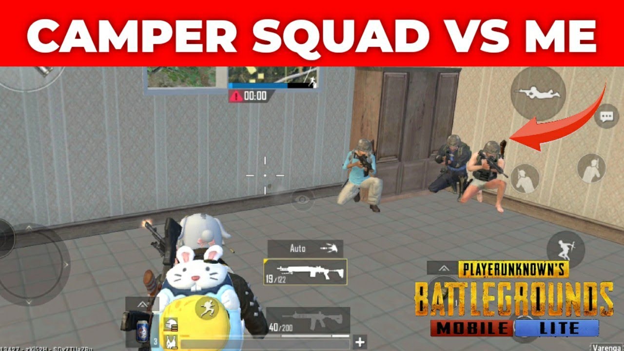 Camper Squad VS Me Epic Fight | Pubg Mobile Lite Gameplay | Solo VS ...
