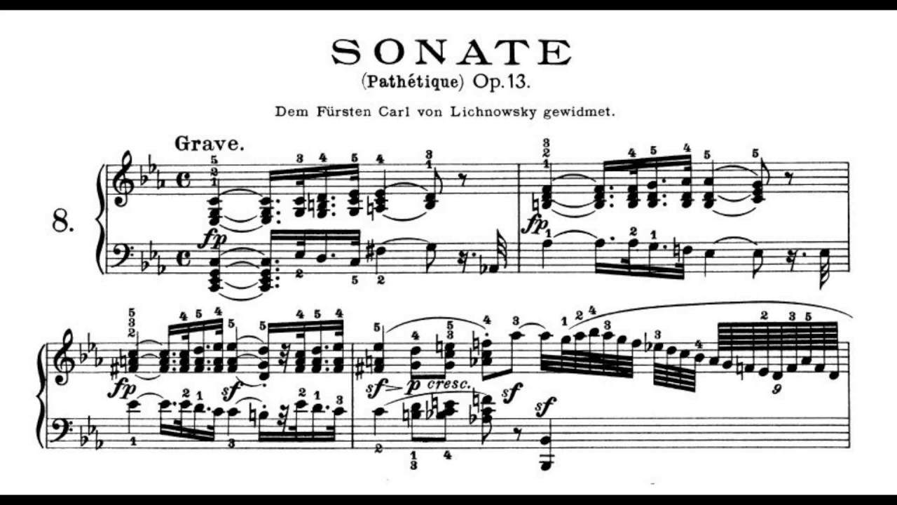 Beethoven - Piano Sonata No. 8 in C minor "Pathétique", op 13 (Audio