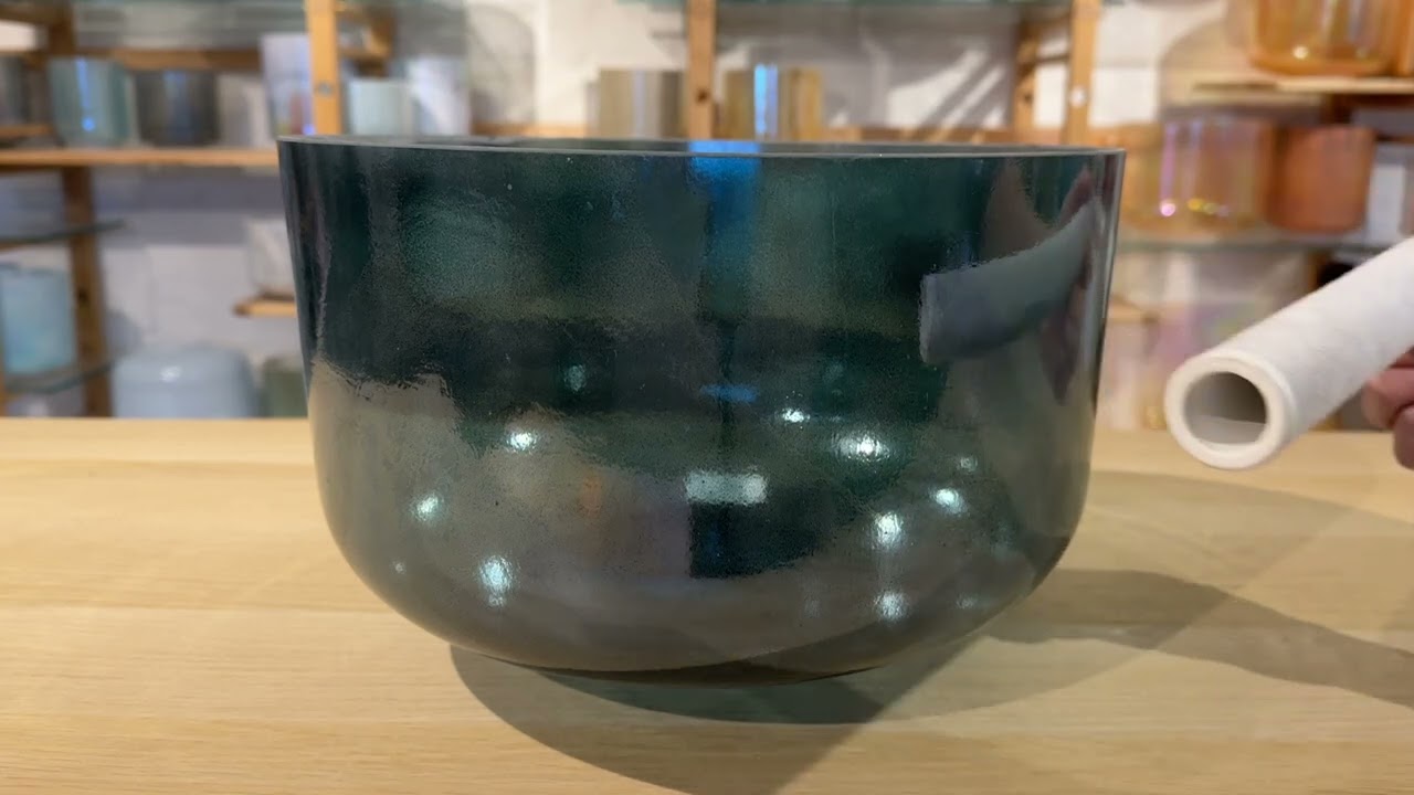 Green Heart Aura Gold Alchemy™ Crystal Tones® Quartz Singing Bowl 12" C#+20