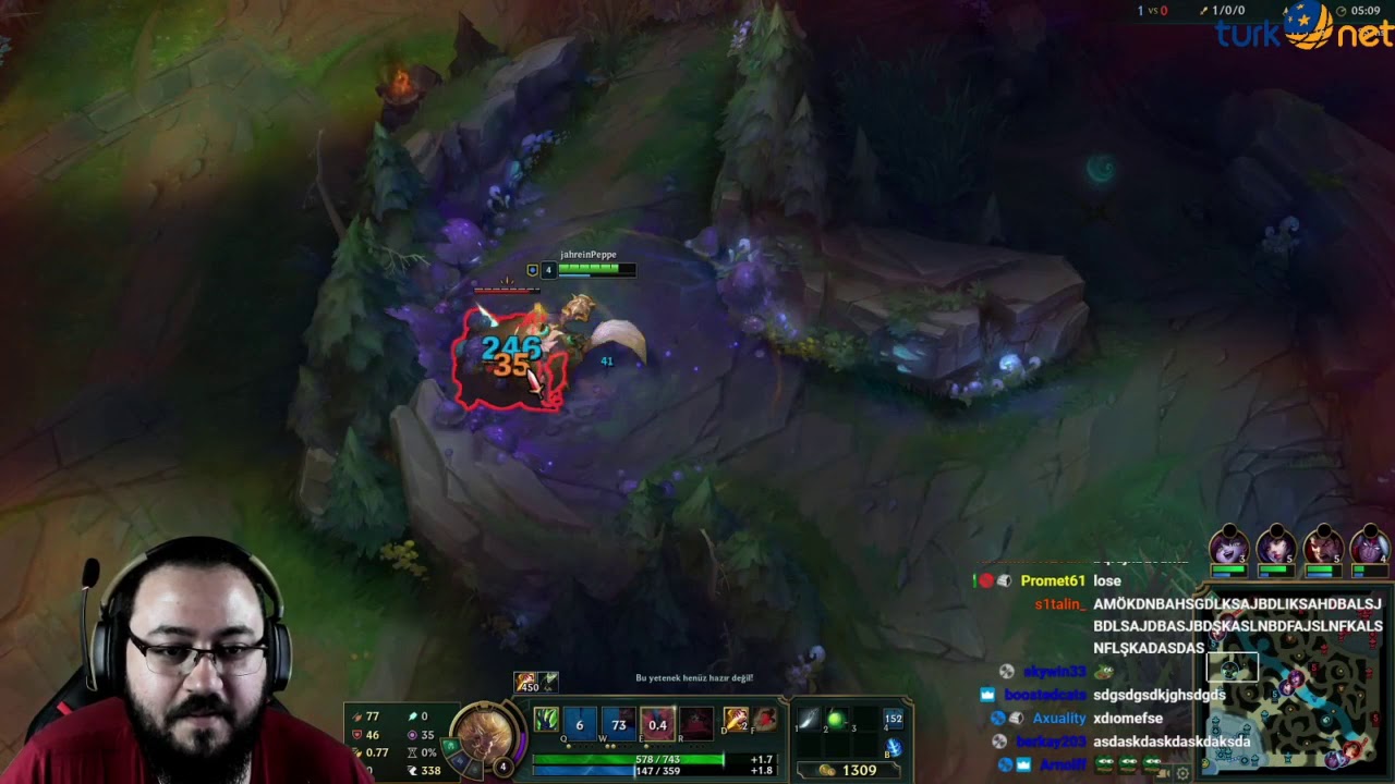 Jahrein - LoL Oynuyor (Jahrein'in Takımı vs Toqtir'in Takımı) 1.OYUN