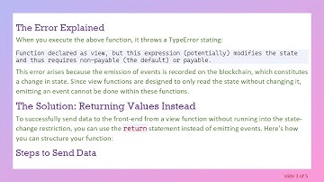 How to Effectively Send Data to the Front-End from a View Function in Smart Contracts