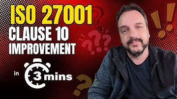 ISO 27001 Clause 10  Continuous Improvement in 3 minutes