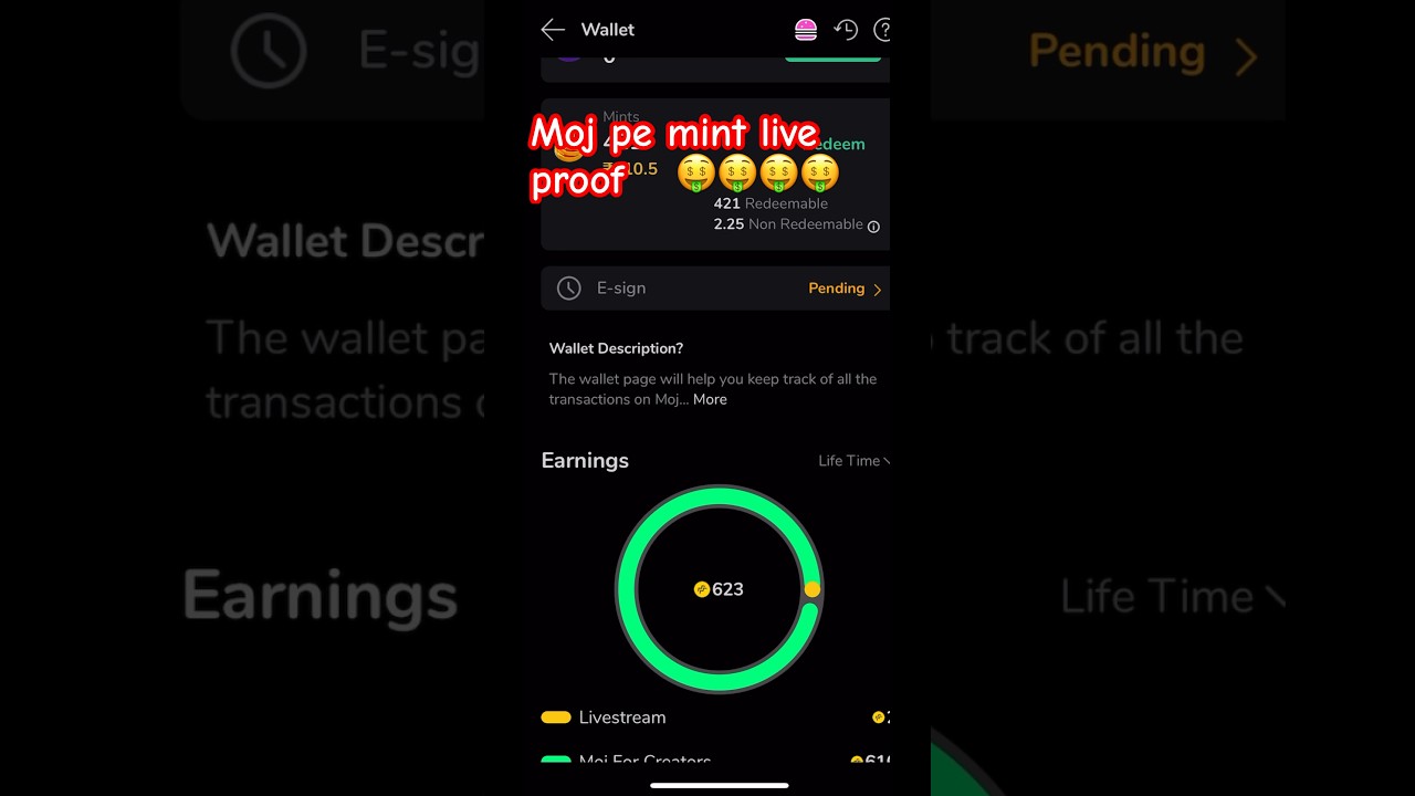 Moj pe mint ka live proof 🤑🤑🤑ख़ुशख़बरी moj app Earning live proof 🤑🤑