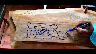 wood carving design drawing