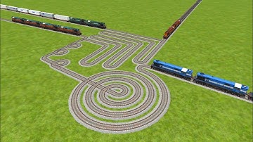 Round track and  train track chanje capling crossing bumpy train crossing on bumpy railroad track