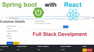Spring boot with React Full Stack Project