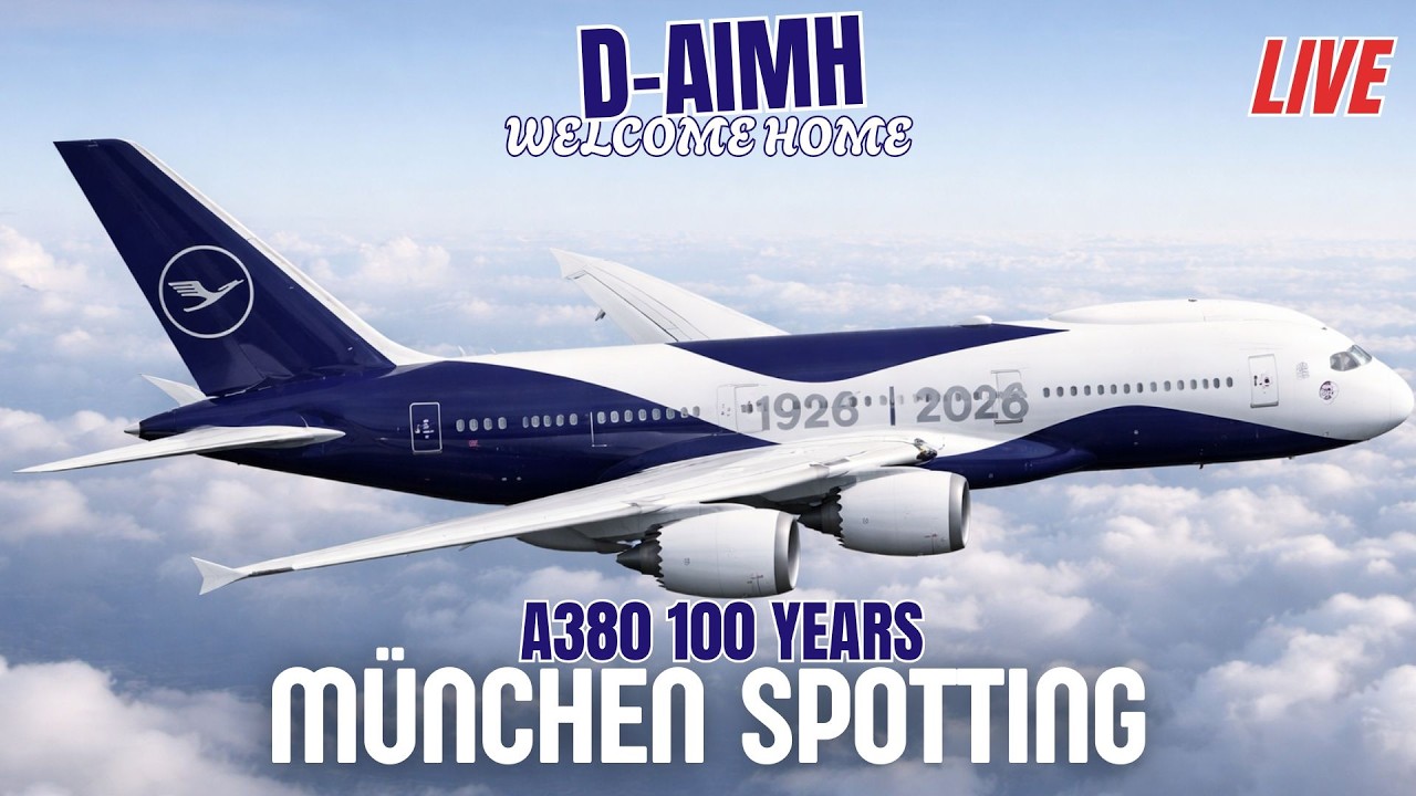 LIVE A380 100 YEARS LIVERY Munich Airport Plane Spotting MUC, 25.02.2026