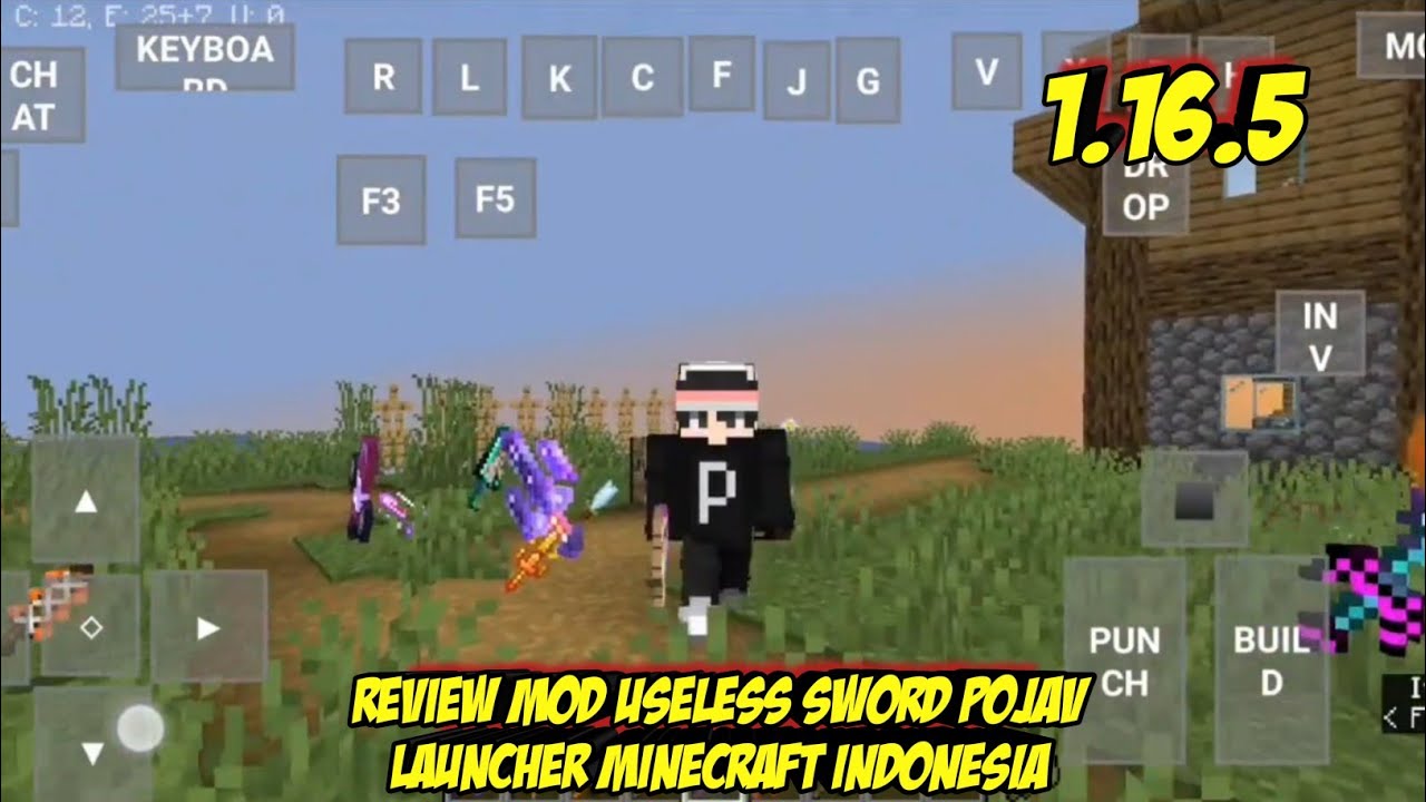 Review Mod Useless Sword Pojav Launcher Minecraft indonesia - YouTube