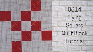 0614 Flying Squares Free Jelly Roll Quilt Block tutorial