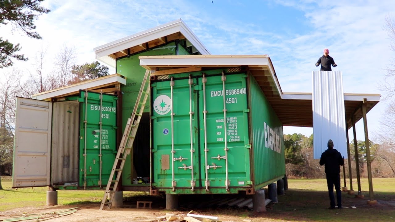 We Built An Off Grid SHIPPING CONTAINER HOME (start to finish)