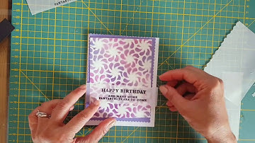 Simple embossing paste & stencil card