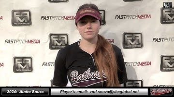 2024 Audra Souza 4.0 GPA - Catcher and Third Base Softball Skills Video - Batbusters Gomes/Cox