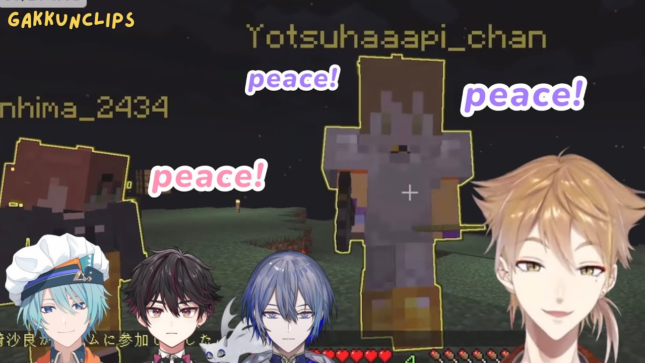 [ENG SUB] What happens if you wear Gaku’s playerhead? #にじマイクラ占領戦 (Nijisanji Fushimi Gaku)