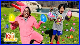 ryans easter egg hunt challenge with bunny daddy
