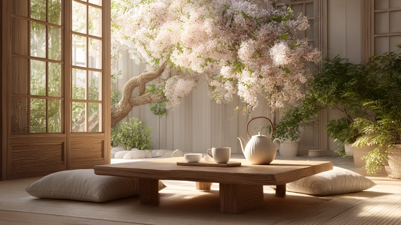 Peaceful Tea Room Relaxing Music 🍵 Calm Background Music for Study, Focus & Relaxation (2.5 Hours)