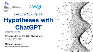 BSR6806 - Lecture 10 - Part 4 - Hypotheses with ChatGPT - Giacomo Marino - ISMMS - Spring 2024