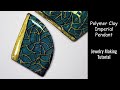 Polymer Clay Emerald Pendant  - Jewelry Making Tutorial  - Easy Jewelry Making