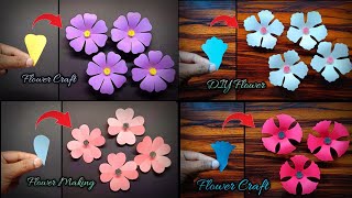 Four Different Types Craft Ideas Tutorial | How To Making Origami Paper Flower...