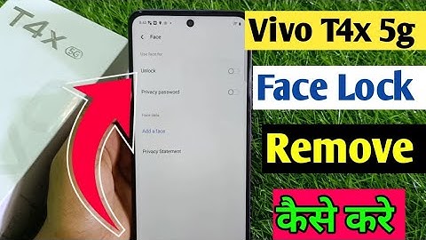 How to remove Face lock setting in vivo t4x 5g mobile mein/face lock kaise hataye/ face lock setting
