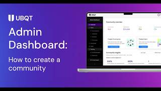 UBQT Admin Dashboard Demo: How to create a community Profile