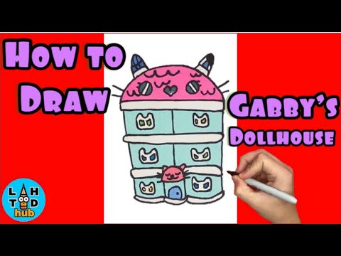 How to Draw Gabby's Dollhouse