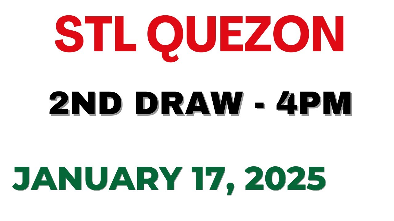 STL Quezon 2nd draw result today live 17 January 2025