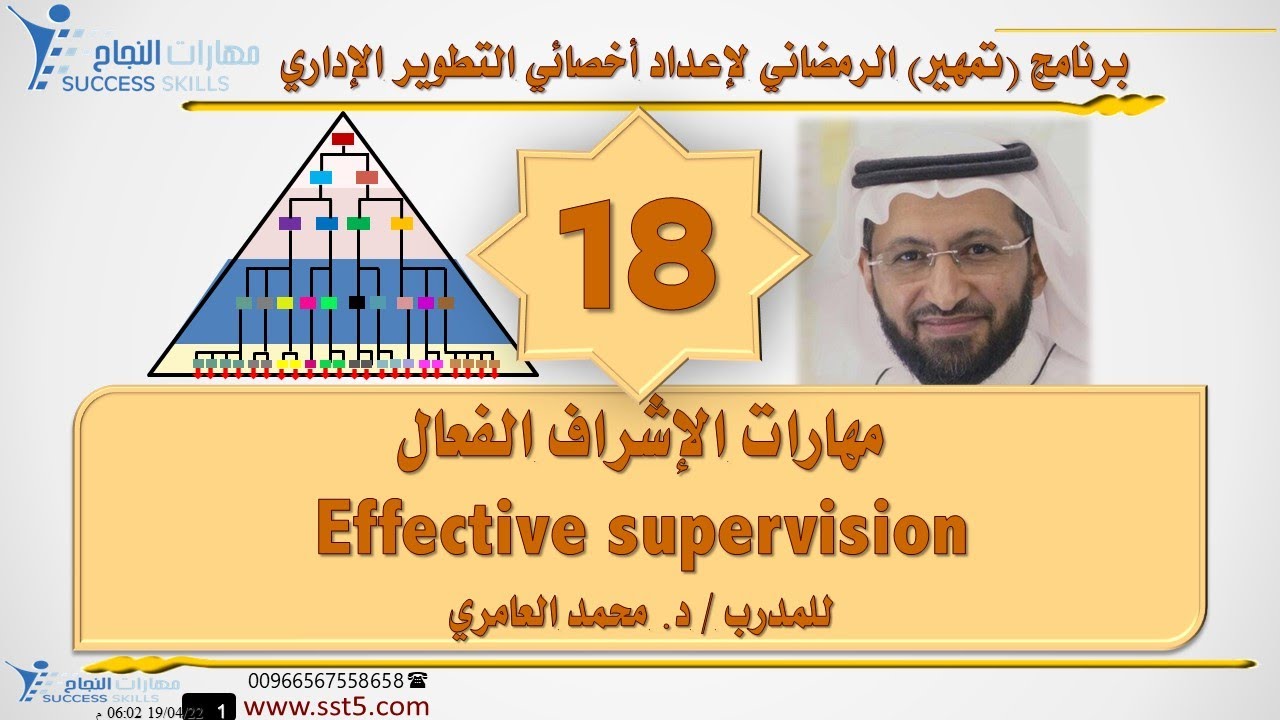 مهارات الإشراف الفعال Effective Supervision مع د محمد العامري Youtube