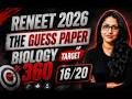 THE GUESS PAPER |RENEET 2026|60% ACCURACY IN RENEET |COMPLETE BIOLOGY| #reneetbiorevision ,#biology
