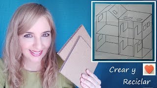 Casa de muñecas de cartón... fácil Parte 1 Proyecto y Materiales