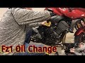 How to do a motorcycle Oil Change Fz1