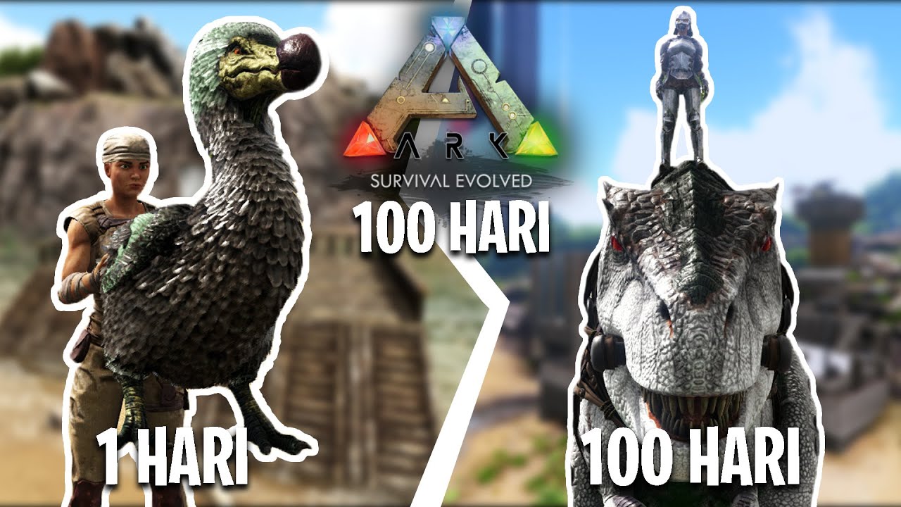 Aku Bertahan Hidup Selama 100 Hari Di Ark Survival Evolved The Island
