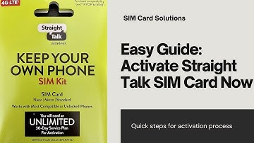 How to Activate a Straight Talk SIM Card