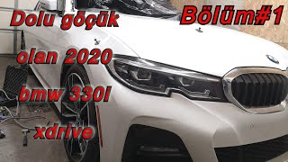 Dolu göçüğü olan 2020 bmw 330i xdrive düzeltmeye başladık. Bölüm 1