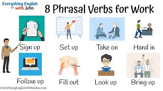 Vocabulary: Phrasal Verbs for Work, Phrasal Verb Practice #englishvocabulary