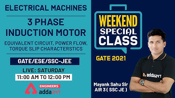 3 Phase Induction Motor | Equivalent Circuit | Power Flow | Torque Slip Characterstics | GATE 2021
