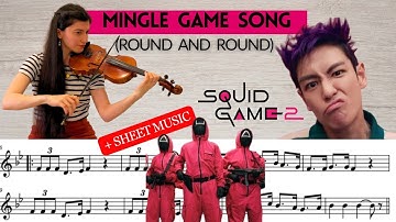 Squid Game 2 "Mingle Game Song - Round and Round”  - Violin Tutorial + Sheet Music [PDF]